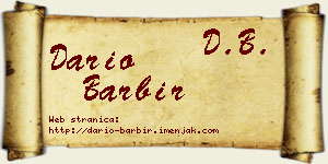Dario Barbir vizit kartica